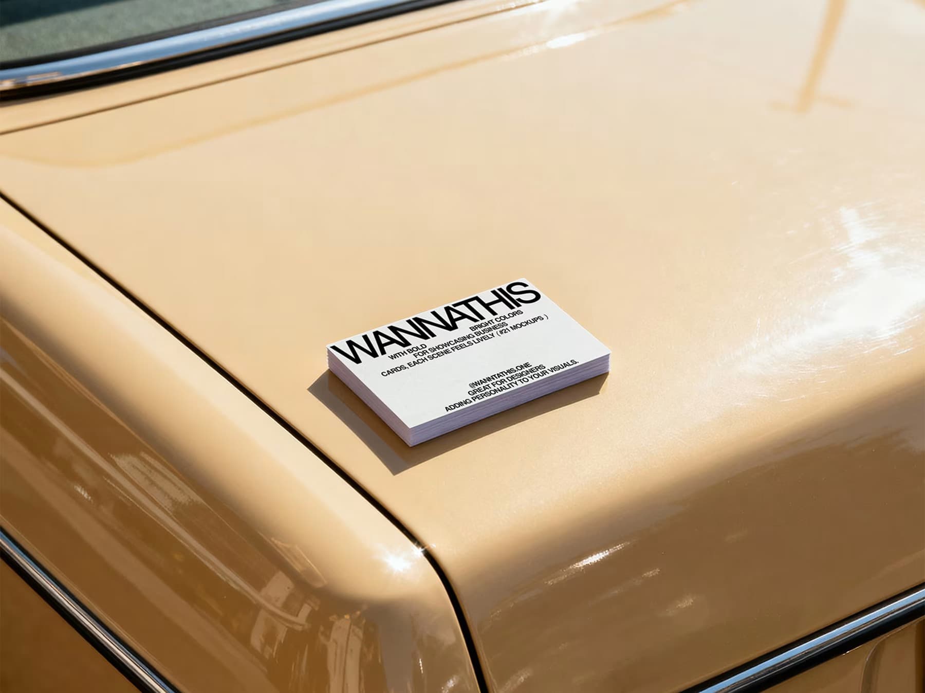 bussines card on car